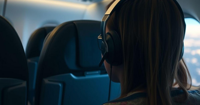 Fone para avi&atilde;o &eacute; essencial para uma viagem tranquila e confort&aacute;vel
